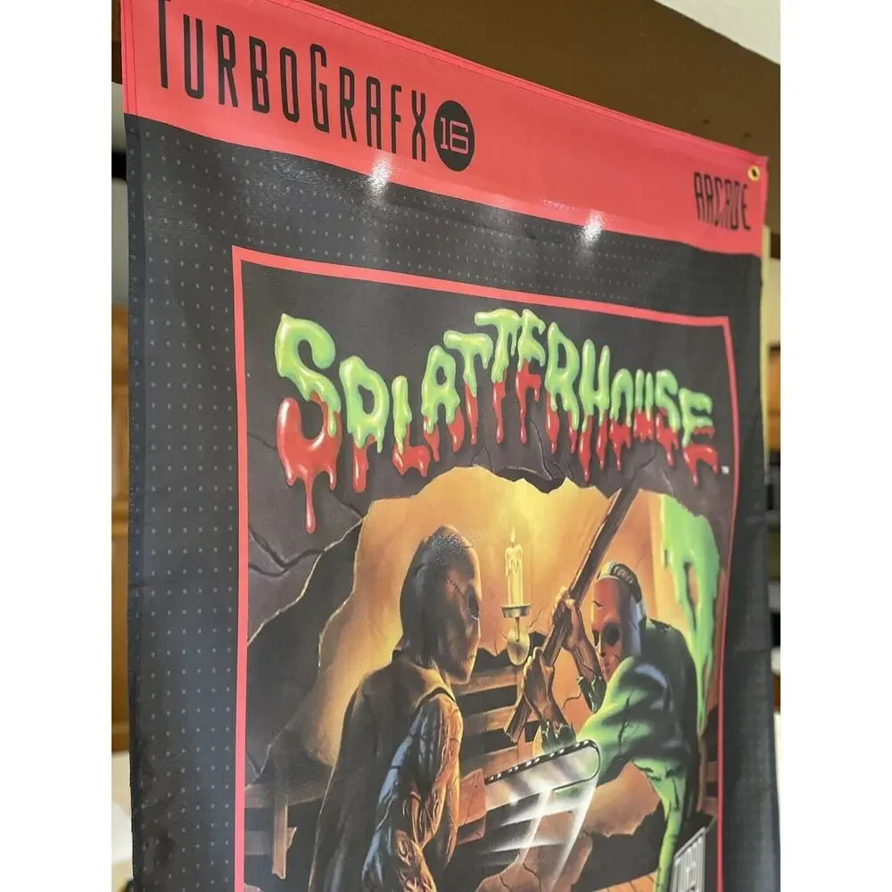 Splatterhouse 5ft Flag TurboGrafx-16 1988 Poster Banner Arcade NAMCO NEC TG16